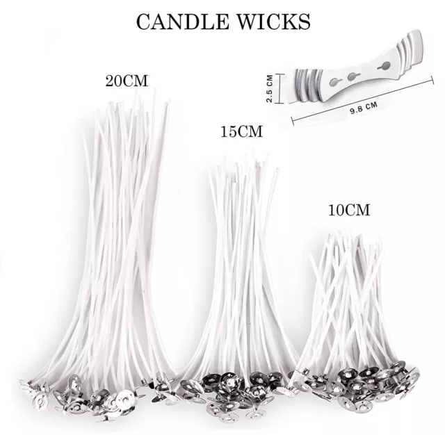 Pre Waxed Candle Wicks With Sustainers Long Tabbed For Candle Making Craft