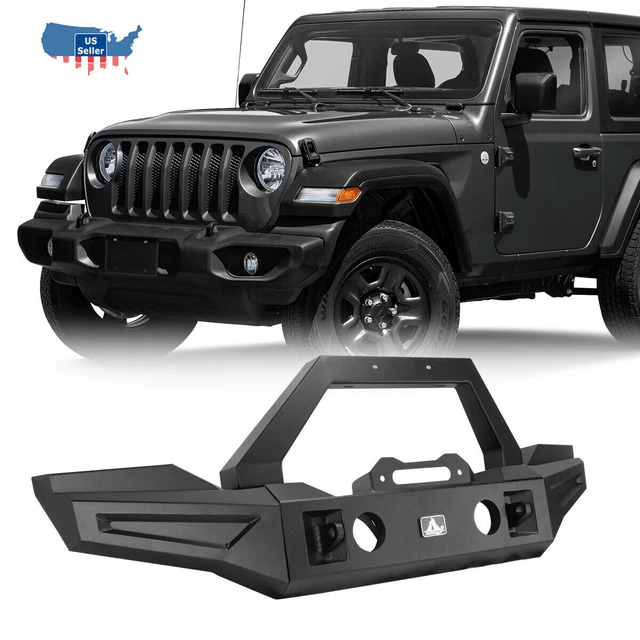 Front Fender Flares For 2019-2025 Jeep Wrangler JL & Gladiator JT – With LED Lights, Steel, Black Powder Coat (Pair)