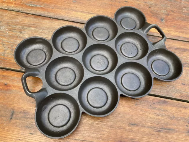 Rare Cast Iron 11 Hole Muffin Pan