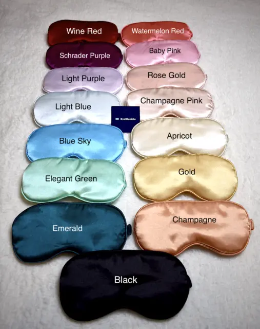 Paquete de 2 máscara de seda para dormir personalizada de ByeBlueLite