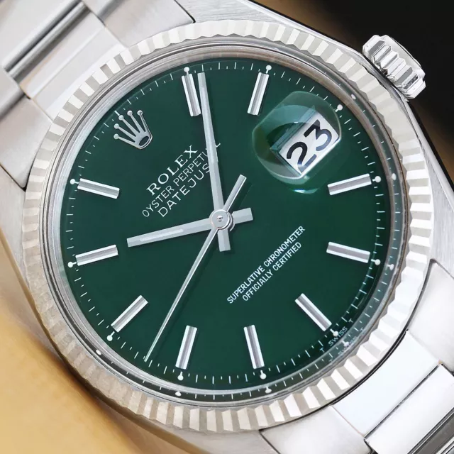 Mens rolex 2025 datejust green dial