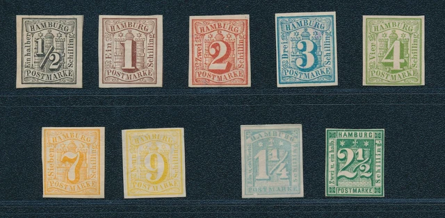 Hamburg 1859-1864, Lot aus (*)/* Ausgaben