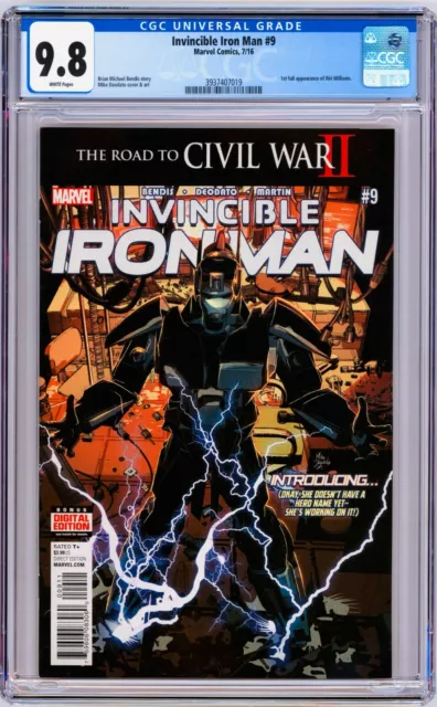 Invincible Iron Man #9 2016 Marvel CGC 9.8 1st full appearance of Riri Williams