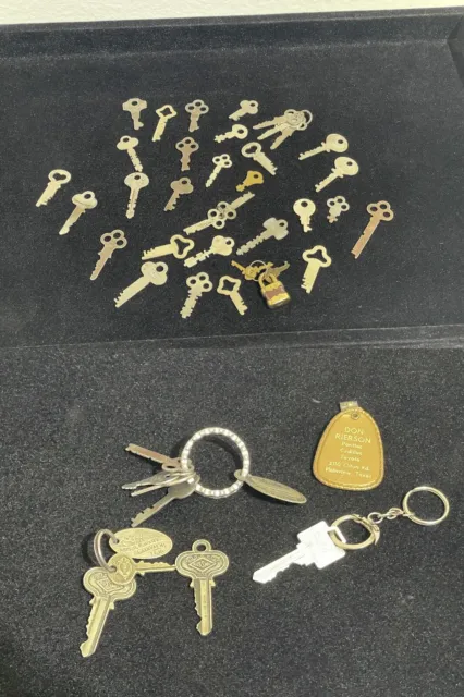 Flat Key Lot | Safe Deposit Box & House Key | Vintage Antique BULK LOT of (46)
