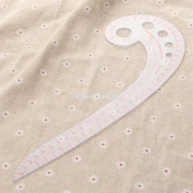 30cm Soft Plastic Comma Shaped Curve Ruler French Style Sewing Craft DIY Tools
