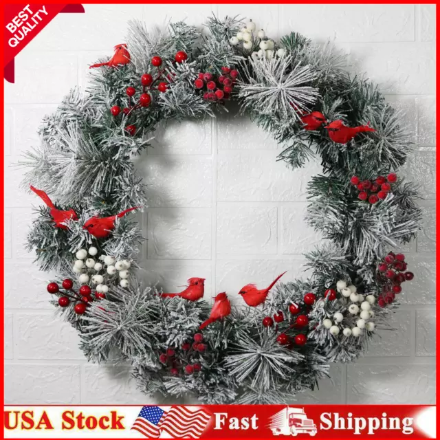 Large Christmas Wreath Birds For Front Door Artificial Door Wreath Garland