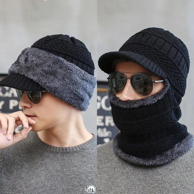 Gorros Gorras De Invierno Para Hombre Sombrero El Frio Bufanda De Moda 2022 New