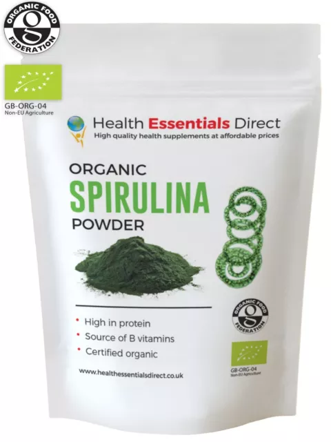 Bio Spirulina Pulver (Superior 65% + Protein, B-Vitamine) Größe wählen: