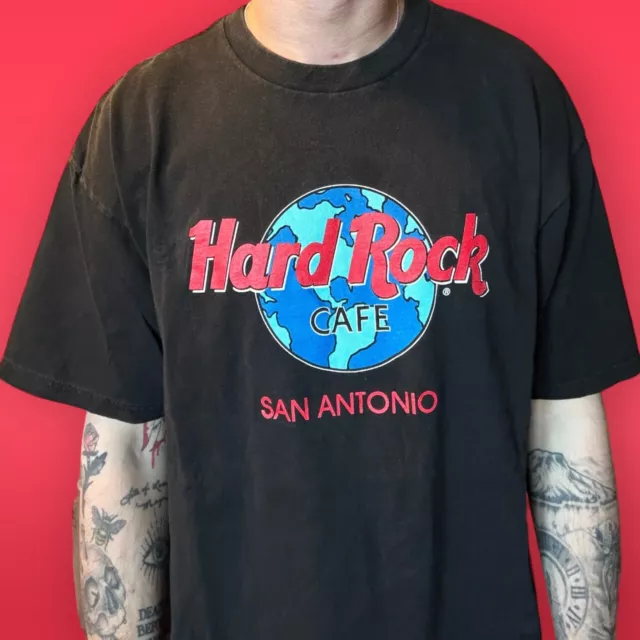 Vintage 90’s Hard Rock Cafe San Antonio T-shirt Size XL Save The World Tee HRC