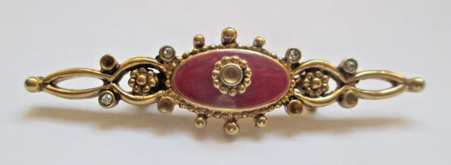 Broche Barrette Vintage Plaqué Or – Petit Bijou Ancien, Style Rétro