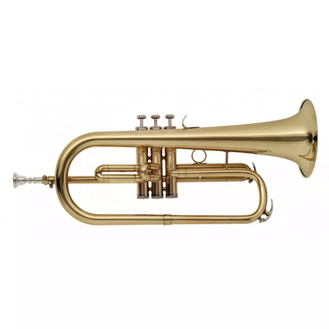 Stagg WS-FH215S - Bugle en Sib, avec corps en laiton, perce M et étui souple