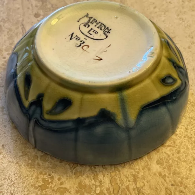 Minton No 3 Edwardian Secessionist Pottery Antique 1900 Bowl Majolica VERY RARE