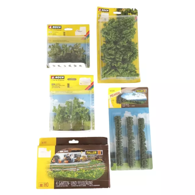 Bulk Lot x 5 Model Scenery Noch and Faller Hedges Trees and Fences HO TT N