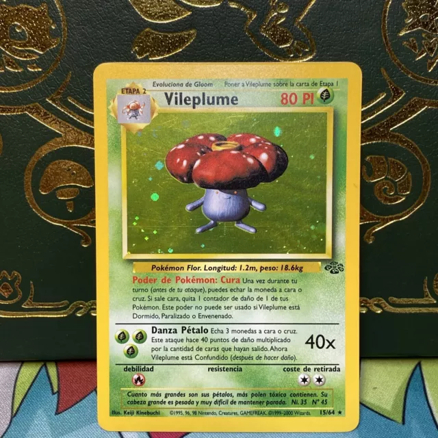 Vileplume Holo SPANISH Jungle 15/64 Pokemon Holographic Card TCG Rare Nm