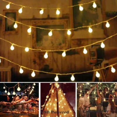 Led Stringa Luminosa 33 ft 100 Leds 8 Modalità Catena Luminosa Luminosa Decorative per Camere da Letto Giardino Casa Feste Natale Matrimonio Stringa Luci LED a Batteria con Telecomando 