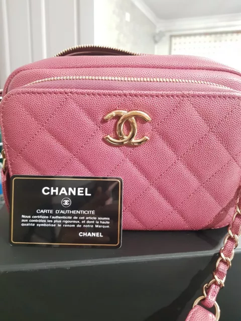 CHANEL BUSINESS AFFINITY Camera Bag in pink caviar with gold hardware 2016  £2,350.00 - PicClick UK
