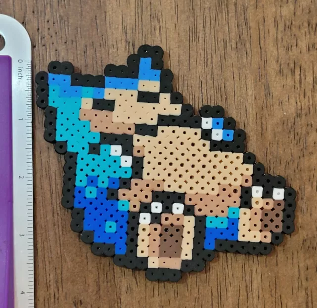 Frankenrowlet Rowlet Pokémon Pixel Art Perler Bead Art