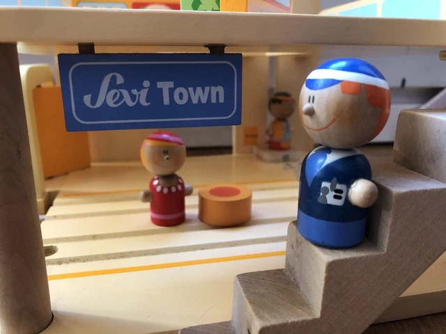 Lexi Station Wooden Small Train Station (Brio, Thomas, Hape, Kidcraft, etc...)
