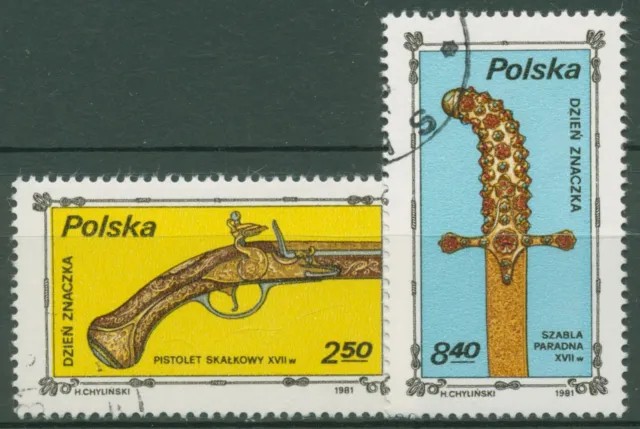 Polen 1981 Tag der Briefmarke Alte Waffen 2769/70 gestempelt