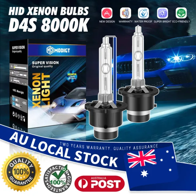 2X D4S D4C Xenon Headlight Bulbs 35W 8000K White Replace LED Conversion Kit