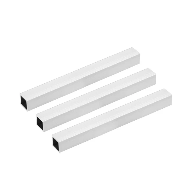 6063 Alluminio Rettilinea Tubo Quadrato 20mmx20mmx1.2mm 200mm Lunghezza 3pz