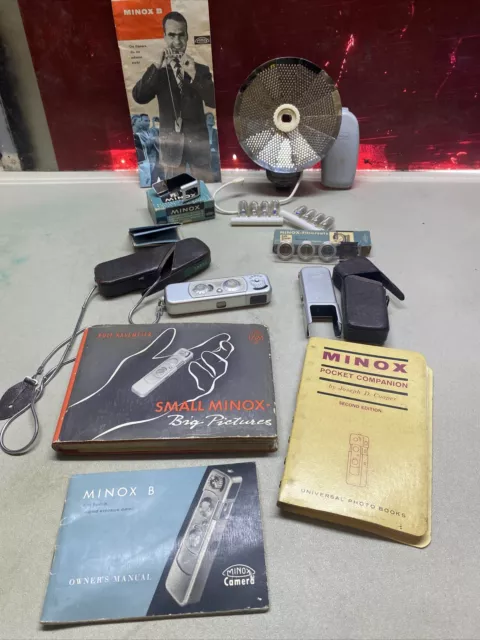 Minox B Spy Camera & asessories Lot Vintage