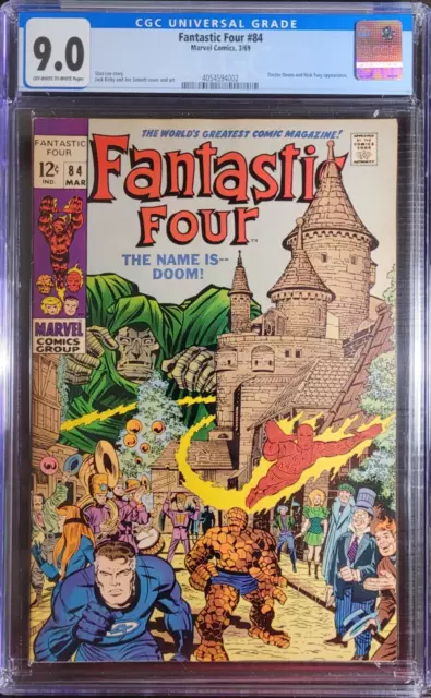 1969 Fantastic Four 84 CGC 9.0 Doctor Doom Cover.