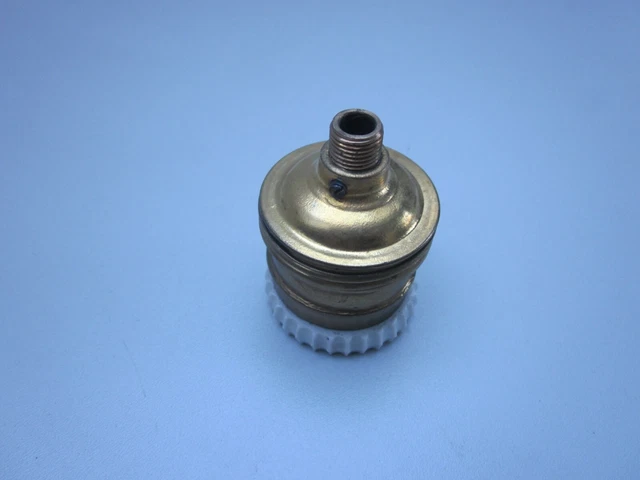 Lampen Fassung E27 antik Messing Porzellan Ungebrauchtes Originalstück