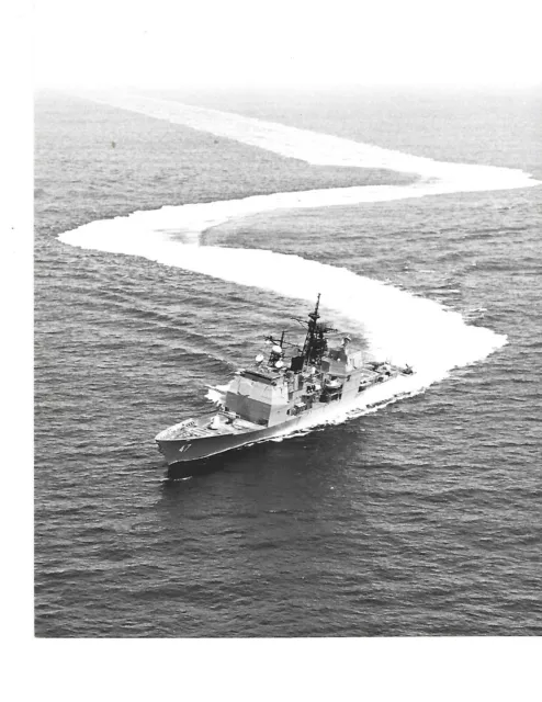 Original Navy Warship Photo Uss Ticonderoga Cg47