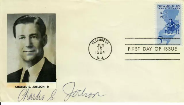 "NJ Congressman" Charles Joelson Hand Signed FDC Dated 1964 JG Autographs COA