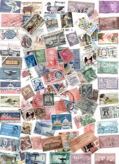 USA Stamps 375 - All Different - Off Paper -Great Value less than 1p each