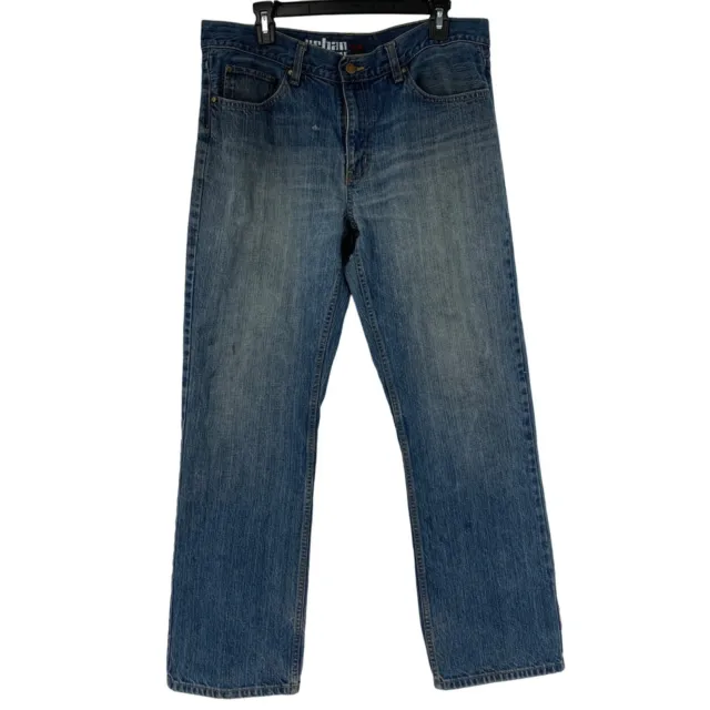 Mens Urban Pipeline Jeans 36 x 31 100% Cotton Slim Fit Wide Leg Stains 3077