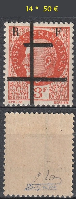 RRR - SUP - YT 524 5F PETAIN Surcharge RF s/ Lettre LIBERATION 14/09/1944