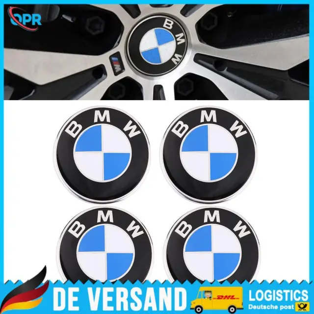 Für BMW 56/60/65/70mm Nabendeckel Emblem Aufkleber Radnaben Sticker 4pcs
