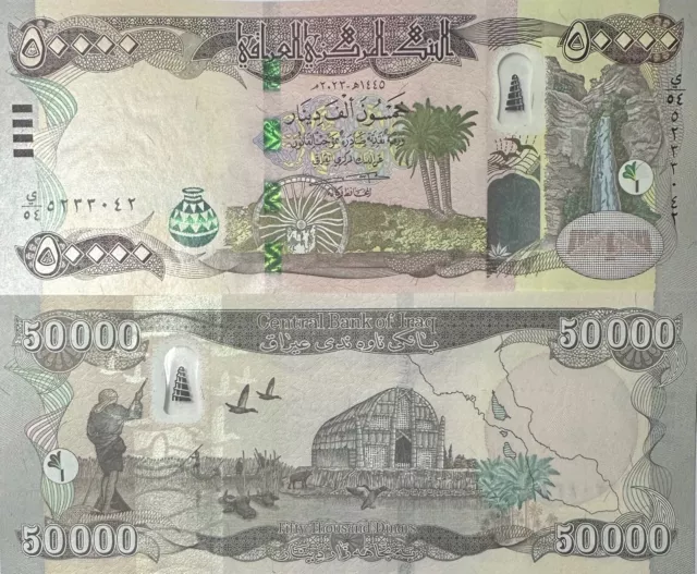 Iraq - 50000 Dinars - 2023 - Fisherman - Gem Unc - New - Uv Tested