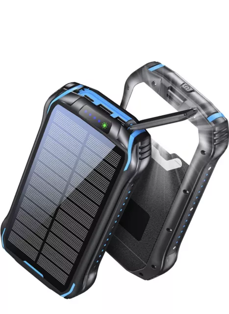 Solar Power Bank, Portable Charger 26800mAh with 5V  3.1 A Output 2 Inputs