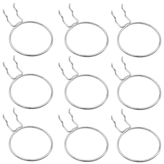 10 Pcs Metal Plating Pegboard Cups Holder Ring Style Pegboard Hooks Pegboard