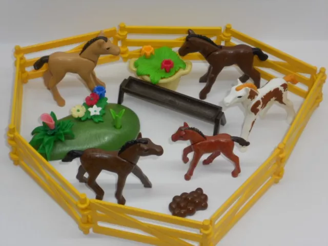 Pferdekoppel mit Fohlen ++ mit tollem Zubehör + Reiterhof + Country  + Playmobil