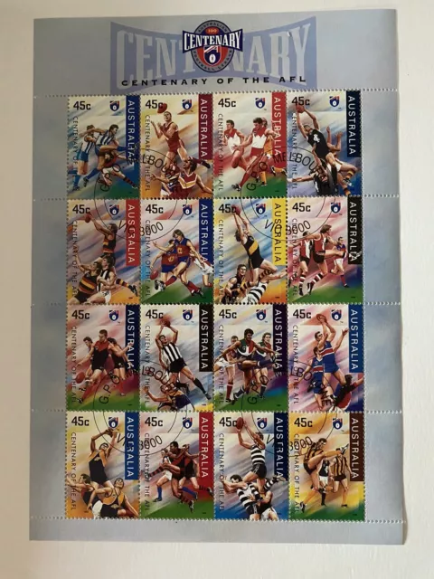 Centenary Of The AFL Stamp Block