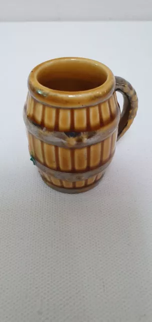 Collectable Miniature Wade Ceramic Beer Barrel Tankard Mug.