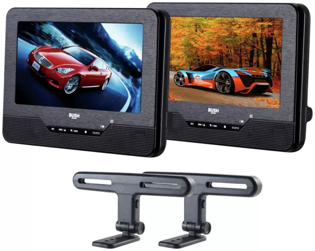 Bush 7 Inch Dual Screen Home/Car DVD Players