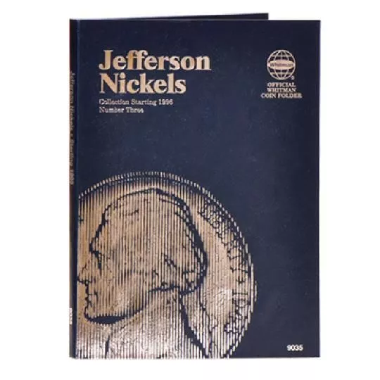 Whitman Blue Coin Folder 9035 Jefferson Nickel #3 1996-2025D  Album/Book  5 cent