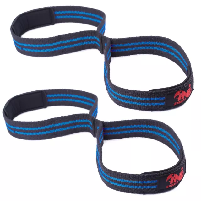 Training weight Lifting Figure 8 Training Gym Bar Padded Wrist Straps Support