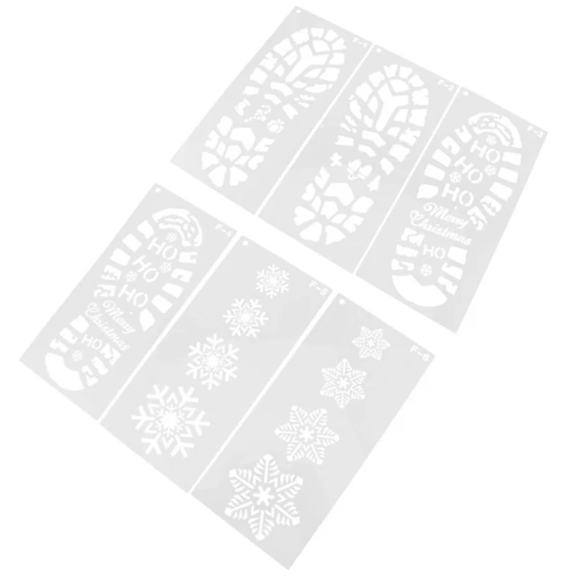 10 Pcs Weihnachtsmann-Schablone Weihnachtsvorlage Weihnachtsdekoration Schimmel