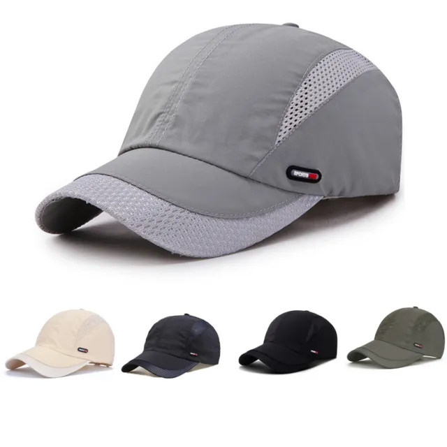 Summer Men Women Breathable Mesh Hat Adjustable Quick Dry Visor Baseball Cap