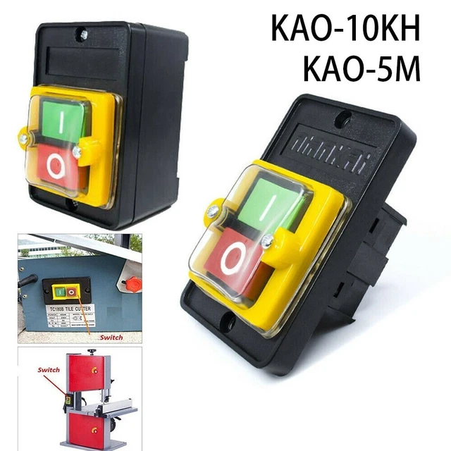 Motore macchina trapano ON OFF interruttore a pulsante per 10A AC 220/380V verde e