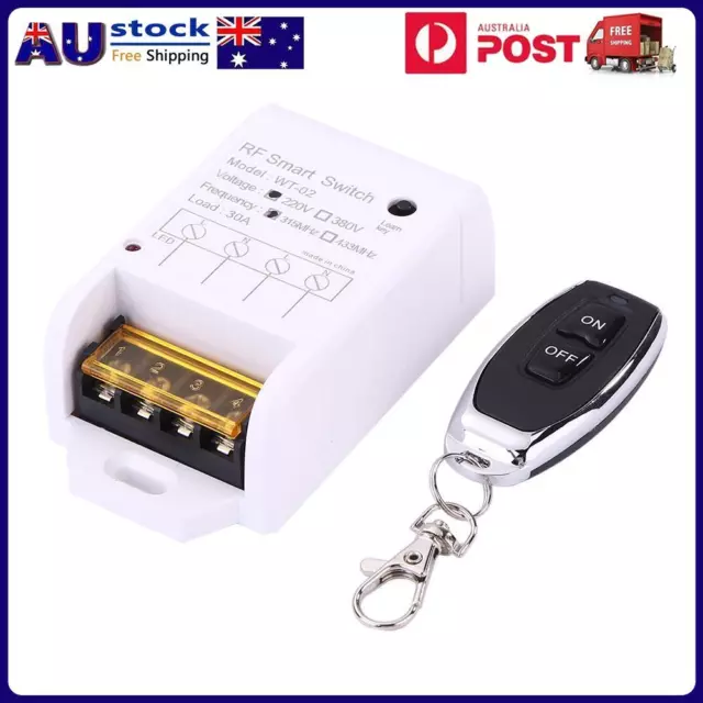 220V 30A 1CH Wireless Remote Control Switch Transmitter+Receiver (ON/OFF)