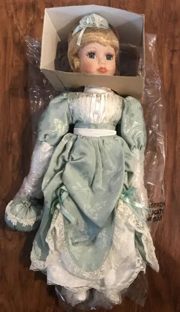 Heritage Signature Doll Collection Porcelain Victorian “Julia” 17” Pearls NEW