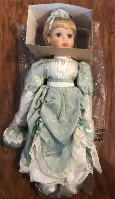 Heritage Signature Doll Collection Porcelain Victorian “Julia” 17” Pearls NEW