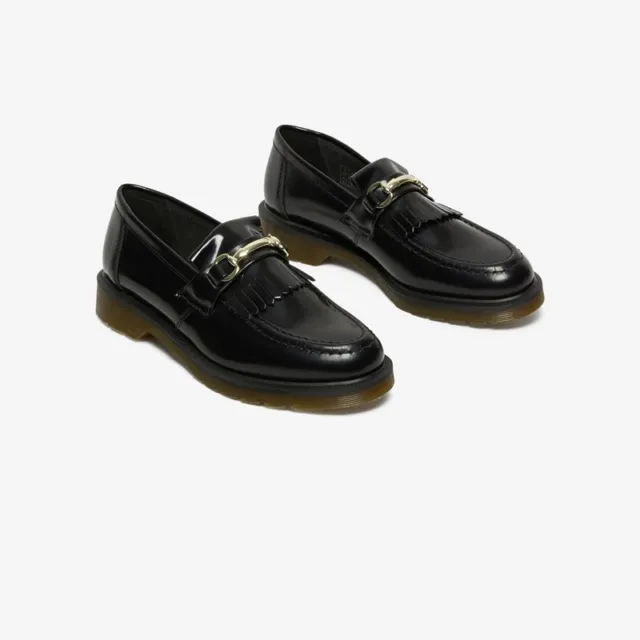 Dr. Martens Adrian Snaffle Loafer in Black Polished Smooth Leather 25024001